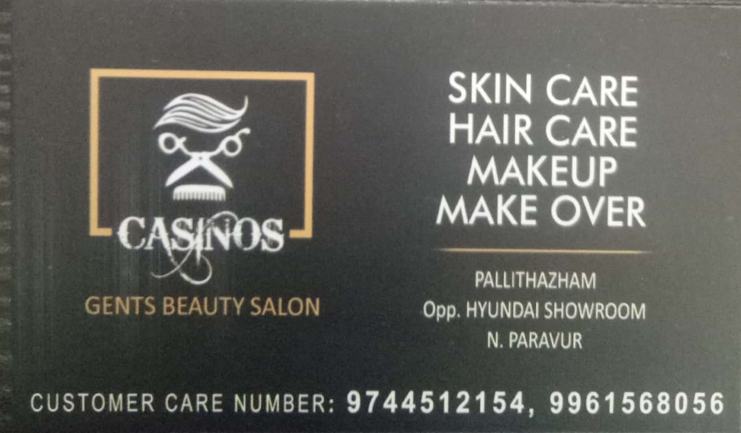 CASINOS  GENTS BEAUTY SALOON, BEAUTY PARLOUR,  service in North Paravur, Ernakulam