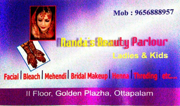 NANDAS  BEAUTY PARLOUR, BEAUTY PARLOUR,  service in Ottappalam, Palakkad