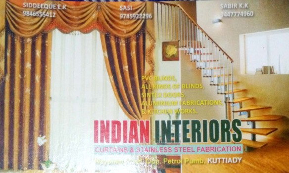 INDIAN INTERIORS, CURTAINS,  service in Kuttiady, Kozhikode
